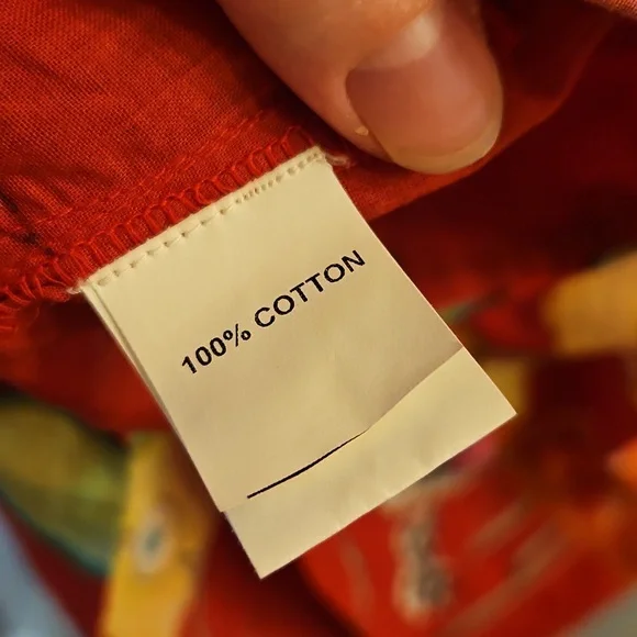 Ritu Kumar Red Floral Embroidered Cotton Dress, 4, XS, Boho, Beaded, Vacation - Picture 7 of 12